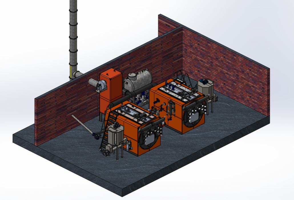 Fully automatic biomass steam boilers