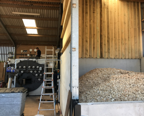 Installation of 1000 kg/h biomass steam boiler